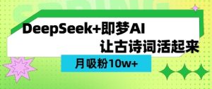 用DeepSeek做AI 古诗词视频，涨粉 10W+(保姆级教程)-最全项目网
