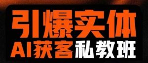 引爆实体AI模板引流私教班,从0~1讲透实体短视频获客-最全项目网