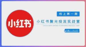 小红书聚光陪跑第一期,教你从0到1玩转小红书聚光投流,搭建小红书付费投流团队,更快的见到效果-最全项目网