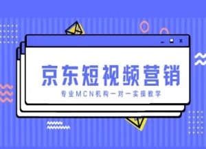 京东短视频营销项目,专业MCN机构一对一实操教学-最全项目网