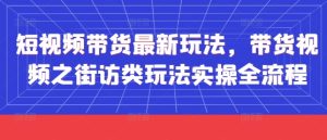 短视频带货最新玩法，带货视频之街访类玩法实操全流程-最全项目网