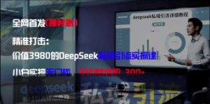 精准打击:价值3980的DeepSeek私域引流实操课,小白实操无门槛,日引精准粉300+-最全项目网