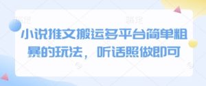 小说推文搬运多平台简单粗暴的玩法，听话照做即可-最全项目网
