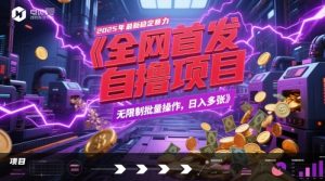 全网首发，2025年最新稳定暴力全自动自撸项目，无限制批量操作，日入多张【揭秘】-最全项目网