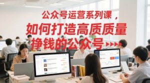 公众号运营系列课,如何打造高质量挣钱的公众号-最全项目网