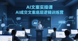 AI文案实操课,AI成交文案底层逻辑训练营-最全项目网