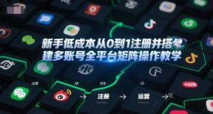 新手低成本从0到1注册并搭建多账号全平台矩阵操作教学,手机号-邮箱-IP-工具-最全项目网