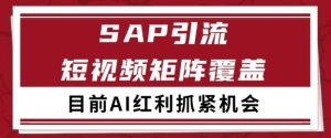 小红书某音sap赛道引流获客 自热矩阵日引200+【揭秘】-最全项目网