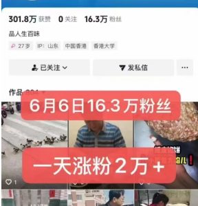 外面卖5000最新抖音搬运涨粉技术,新玩法,一分钟一条,一天涨粉2W,苹果安卓都可用-最全项目网