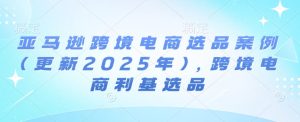 亚马逊跨境电商选品案例(更新2025年7月),跨境电商利基选品-最全项目网