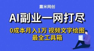AI副业一网打尽0投入月入1W+视频文字绘图最全工具箱【揭秘】-最全项目网