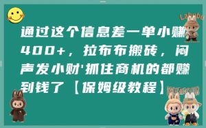 通过这个信息差一单小挣4张+,拉布布搬砖,闷声发小财抓住商机的都挣到钱了【保姆级教程】-最全项目网