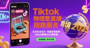 Tiktok物理整蛊直播陪跑服务-tiktok跨境2025-最全项目网