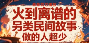 火到离谱的另类民间故事,条条百W播放,做的人超少-最全项目网