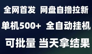 2025最新九月网盘自撸拉新,全自动运行,解放双手,日入5张+,小白可玩,批量操作【揭秘】-最全项目网