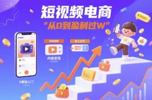 短视频电商:短视频变现从0到盈利过W-最全项目网