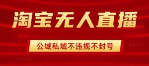 淘宝无人直播带货最新技术,不封号,不违规 操作简单,开播爆单,日入1k+【揭秘】-最全项目网