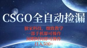 CSGO自动捡漏项目,最新独家玩法,一个手机即可操作,新手小白轻松月入1W+,操作简单易上手【揭秘】-最全项目网