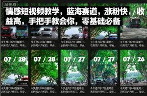 情感短视频教学,蓝海赛道,涨粉快,收益高,手把手教会你,零基础必备-最全项目网