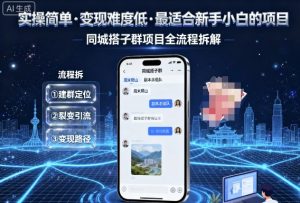 实操简单,变现难度低,最适合新手小白做的项目,每天轻松收入3张,同城搭子群项目全流程拆解-最全项目网
