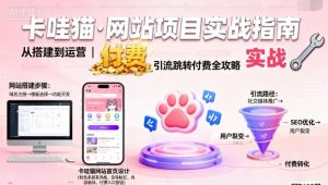 卡哇猫·网站项目,网站搭建与运营以及引流跳转付费-最全项目网