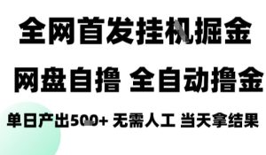 2025最新网盘自撸拉新,全自动运行,无需人工,日入4张+,小白可玩【揭秘】-最全项目网