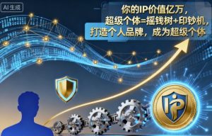 你的IP价值亿万,超级个体=摇钱树+印钞机,打造个人品牌,成为超级个体-最全项目网