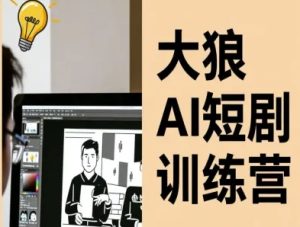 大狼AI短剧训练营-短剧课程(更新中)-最全项目网