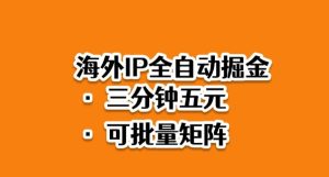 海外ip全自动掘金,2025必做蓝海项目,3分钟落地,矩阵直接开干【揭秘】-最全项目网