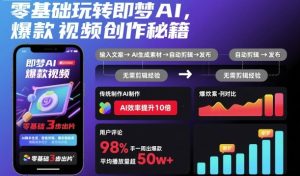 零基础玩转即梦AI,爆款视频创作秘籍-最全项目网