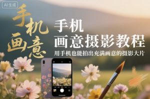 手机画意摄影教程，用手机也能拍出充满画意的摄影大片-最全项目网
