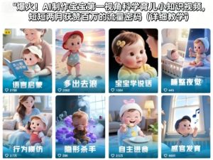 爆火！AI制作宝宝第一视角科学育儿小知识视频，短短两月获赞百万的流量密码（详细教学）-最全项目网