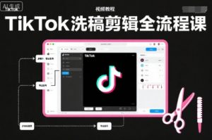 TikTok洗稿剪辑全流程课,PR洗稿剪辑全流程,TK洗稿运营课-最全项目网