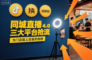 同城直播实操班4.0,三大平台抢流,为门店插上流量的翅膀-最全项目网