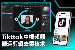 Tiktok中视频纯搬运剪辑去重技术,外来技术,自行测试-最全项目网