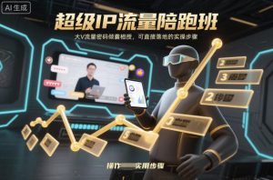 超级IP流量陪跑班,大V流量密码倾囊相授,可直接落地的实操步骤-最全项目网