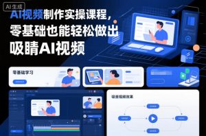 AI视频制作实操课程,零基础也能轻松做出吸睛AI视频-最全项目网