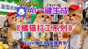 Coze扣子工作流一键生成胖橘猫打工短视频,保姆级实操搭建教学-最全项目网