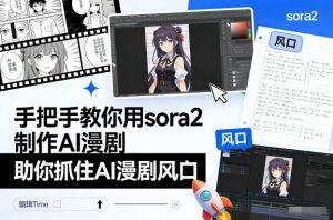 手把手教你用sora2制作AI漫剧,助你抓住AI漫剧风口-最全项目网