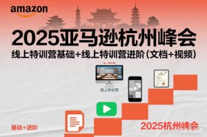 2025亚马逊杭州峰会,线上特训营基础+线上特训营进阶(文档+视频)-最全项目网