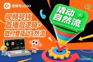 视频号纯直播底层逻辑+微付费撬动自然流-最全项目网