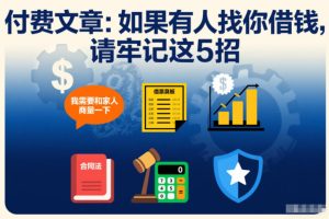 付费文章:如果有人找你借钱,请牢记这5招-最全项目网