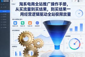 淘系电商全站推广操作手册,从买流量到买结果一用经营逻辑驱动全站极限放量-最全项目网
