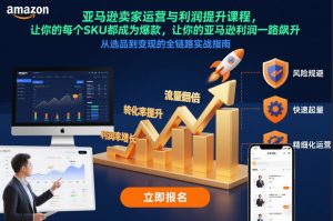 亚马逊卖家运营与利润提升课程，让你的每个SKU都成为爆款，让你的亚马逊利润一路飙升（更新12月）-最全项目网