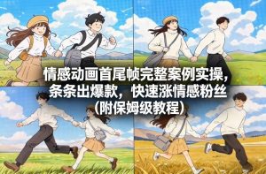 情感动画首尾帧完整案例实操，条条出爆款，快速涨情感粉丝（附保姆级教程）-最全项目网