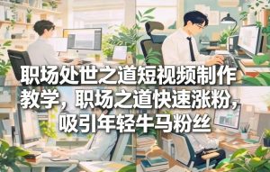 职场处世之道短视频制作教学，职场之道快速涨粉，吸引年轻牛马粉丝-最全项目网