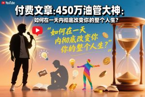 付费文章：450万油管大神：如何在一天内彻底改变你的整个人生？-最全项目网