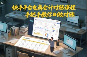 快手平台电商会计对账课程，手把手教你做对账-最全项目网