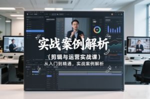 剪辑与运营实战课，从入门到精通，实战案例解析（更新2026）-最全项目网