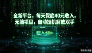 最新看广平台,每天保底30-4米,无脑项目,自动挂G解放双手【揭秘】-最全项目网